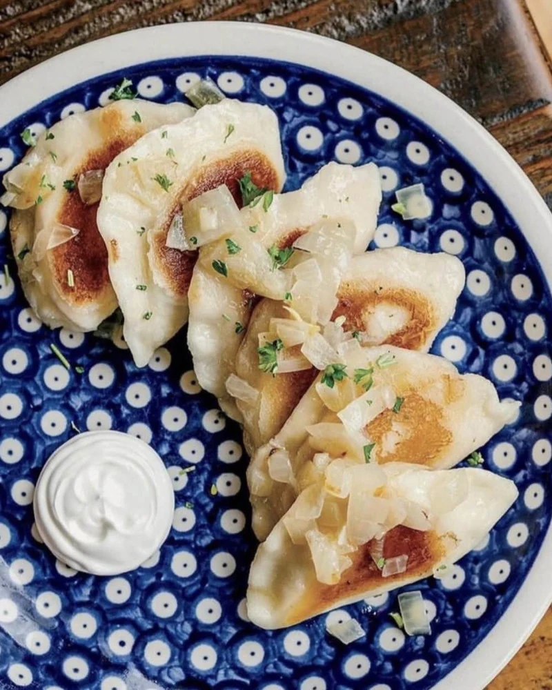 Pan-fried pierogi from Pierogi Kitchen